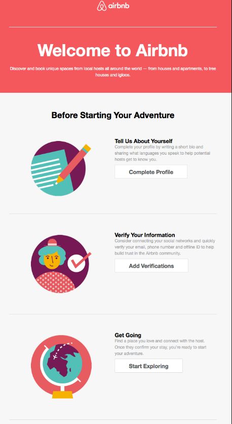 An example of an email marketing message.